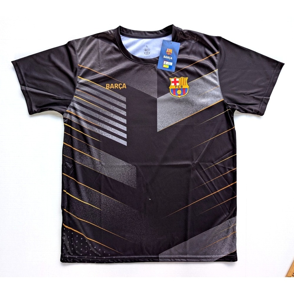 FC‎ Barcelona Barca Training Shirt NWT Mens Large Black Soccer